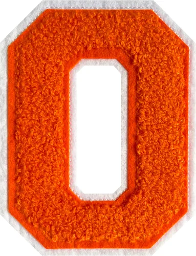 Miniatura 31 de Parche de letras de felpilla naranja de 4.5 pulgadas, alfabeto universitario para planchar y coser para chaquetas, sudaderas, camisetas, jeans