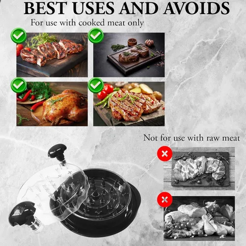 Miniatura 7 de Trituradora de pollo de gran capacidad, trituradora de carne resistente para pechuga de pollo, cerdo desmenuzado y carne de res, tapa visible, base