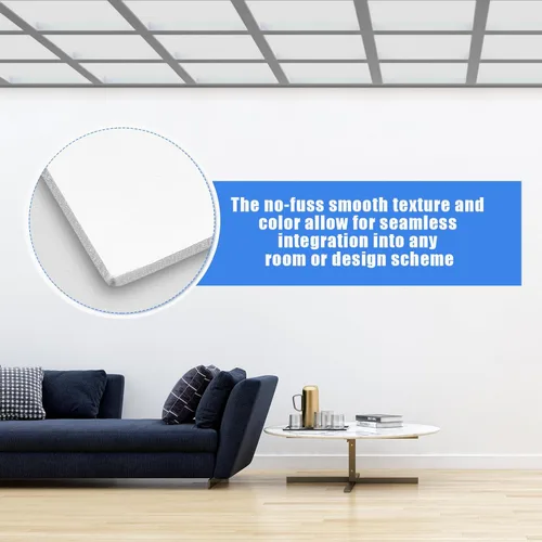 Miniatura 7 de Frienda Azulejos de techo liso de PVC, fácil instalación para impermeabilidad, lavable y clasificación contra incendios para evitar roturas