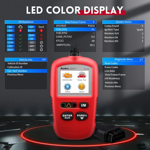 Miniatura 7 de Autel AutoLink AL329 Escáner OBD2, Actualización del Lector de Códigos AL319 y MS309, Lector OBDII con VIN Automático, Datos en Vivo, Búsqueda