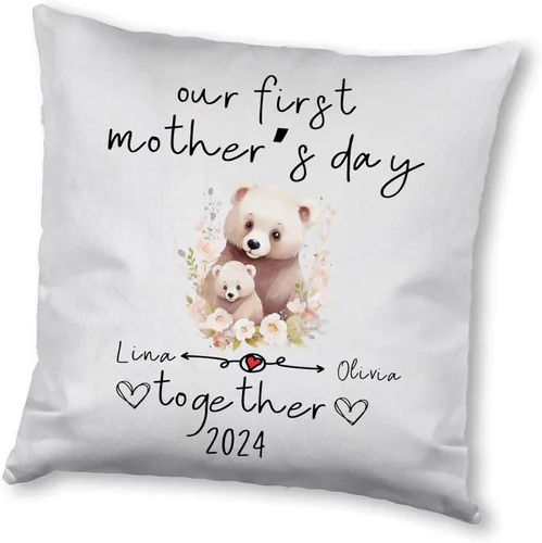 Miniatura 16 de Mother's Day Bear, Personalised Pillow Case Decor for Home, Present for Mom, Grandmother, for Her