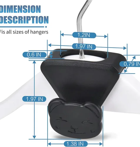 Miniatura 4 de Ganchos para colgar en el armario, paquete de 90 ganchos resistentes con triple cascada, ganchos de conector para colgar ropa, extensor de plástico