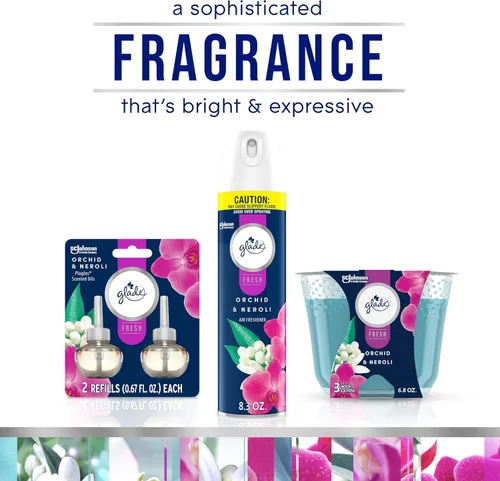Miniatura 7 de Glade Ambientador en aerosol, orquídea y neroli, colección fresca, 8.3 onzas, 6