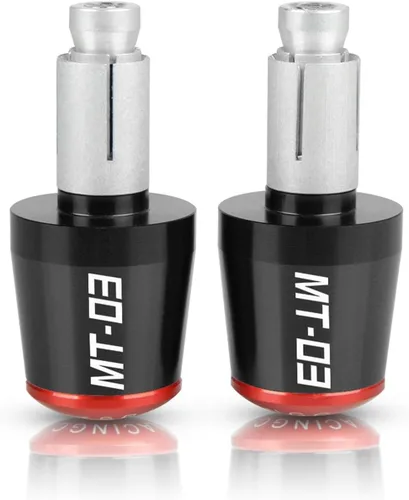 Miniatura 14 de Para Yamaha MT-03 MT03 MT 03 2014 2015 2016 2017 2018 2019 2020 motocicleta 0.866 in manillar Grips manillar extremos tapas tapón deslizante