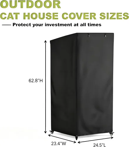Miniatura 3 de Funda protectora grande para casa de gatos para exteriores, cubierta protectora contra el polvo, lona impermeable resistente 600D, 100% impermeable