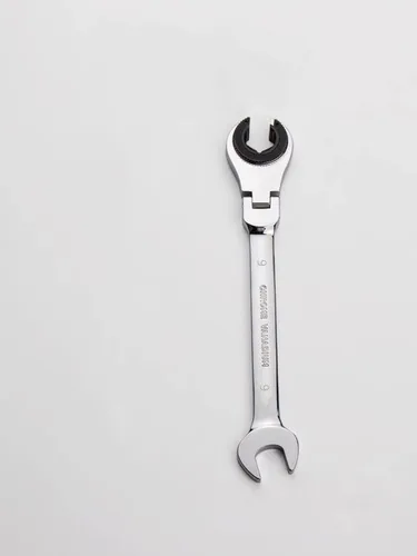 Miniatura 17 de FLZOSPER - Llave de engranajes de cabeza flexible de 15 mm, llave de combinación de trinquete métrica