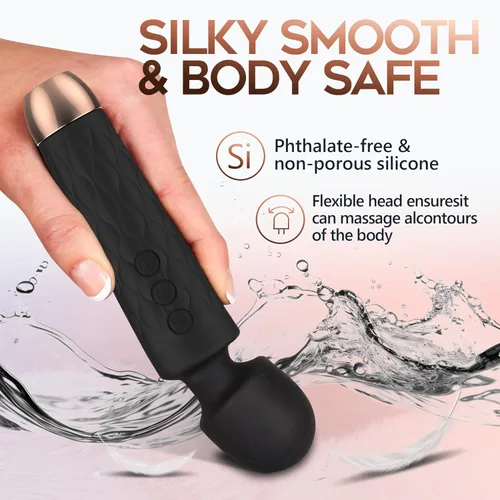 Miniatura 6 de Masajeador personal, masajeador inalámbrico de mano, potente combinación, impermeable y portátil, distancia de estrés mágico, adecuado para dolor