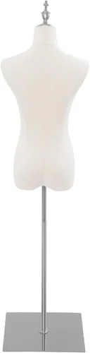 Miniatura 10 de Maniquí de forma de vestido, 27-51 pulgadas de altura ajustable, cuerpo de maniquí, cuerpo de maniquí de metal, modelo de torso, soporte para ropa