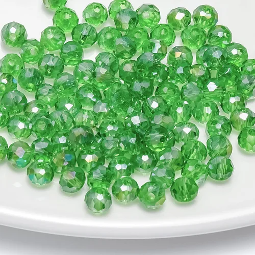 Miniatura 17 de 786 cuentas de cristal de 4 tamaños, cuentas de cristal Rondelle facetadas, cuentas de cristal Briolette, cuentas espaciadoras para pulseras, Ámbar