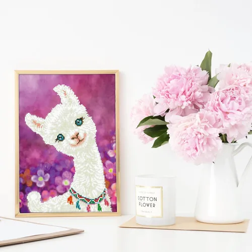 Miniatura 7 de DIAMOND DOTZ Lulu - Kits de pintura de diamantes de llama para adultos, kits de arte de diamantes, un kit de manualidades creativo relajante