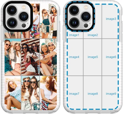 Miniatura 18 de Funda de teléfono personalizada para iPhone 14 Pro Max personalizada con collage de múltiples imágenes, resistente a los golpes, funda protectora