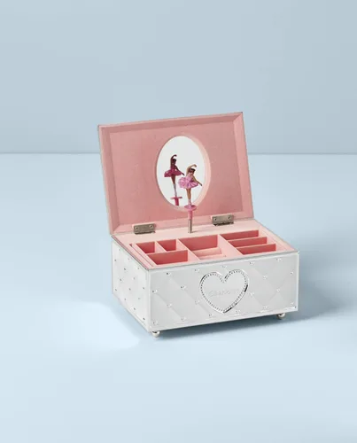 Miniatura 19 de Joyero de bailarina de metal para recuerdos de la niñez de Lenox, Metal, Blanco, individual