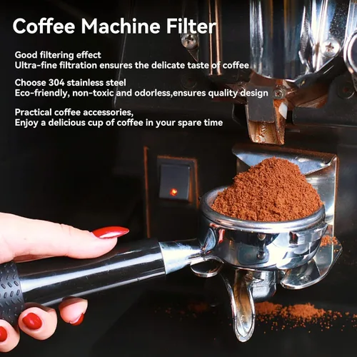 Miniatura 3 de Cesta de filtro de café de 2.008 in, 2 piezas, filtro de café de acero inoxidable para máquina de café expreso, cesta de filtro, taza, accesorios