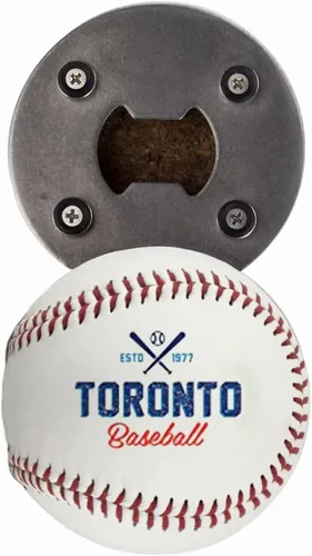 Miniatura 33 de Abrebotellas Chicago C, hecho de una pelota de béisbol real, el abrelatas de béisbol, captador de tapas, imán para nevera
