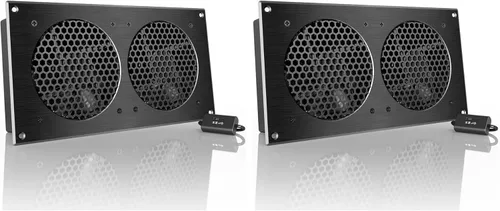 Miniatura 22 de AC Infinity AIRPLATE T8, sistema silencioso de refrigeración doble ventilador de 6" con control de termostato, para gabinetes AV de cine en casa