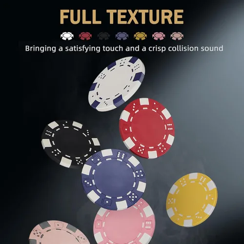 Miniatura 5 de Fichas de póquer de 11.5 gramos, fichas de póquer de casino para Texas Hold'em, fichas de blackjack, kit de juegos de póquer de casino, juego de 6