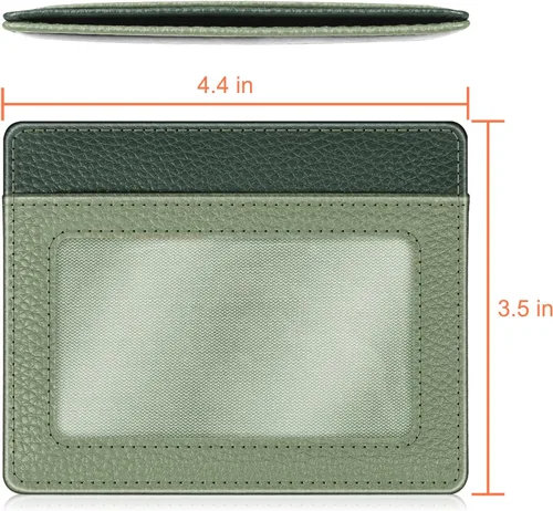 Miniatura 33 de Fintie Billetera delgada y minimalista para bolsillo frontal, con bloqueo RFID, tarjetero y ventana de identificación, para hombre o mujer