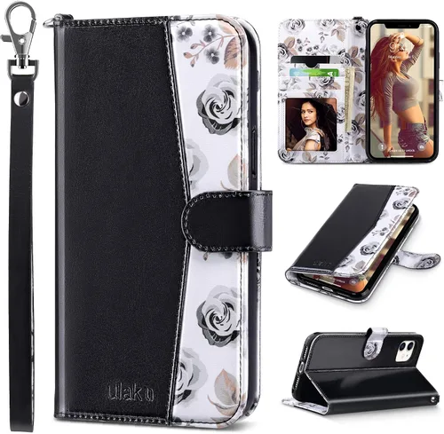 Miniatura 13 de ULAK Funda de piel sintética compatible con iPhone 11 con tarjetero y cierre magnético con función atril, a prueba de golpes, para iPhone 11 de 6.1