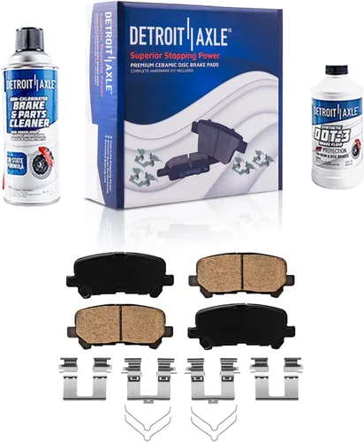 Detroit Axle - Pastillas de freno traseras para Honda Odyssey 2011-2017 Pilot 2007-2013 MDX 2010-2013 ZDX 2010-2013 Pastillas de freno de cerámica