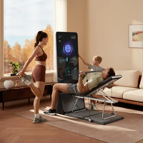 Miniatura 2 de AEKE Sistema inteligente de gimnasio en casa - Espejo de fitness K1: máquina de fitness todo en uno con IA para entrenamiento de fuerza de cuerpo