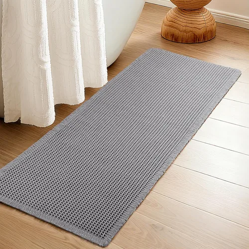 Miniatura 19 de Alfombra de Baño de Lujo tipo Waffle, Súper Absorbente Antideslizante, Alfombras de Baño Bohemias, Ultra Suaves y Cómodas, Lavables a Máquina