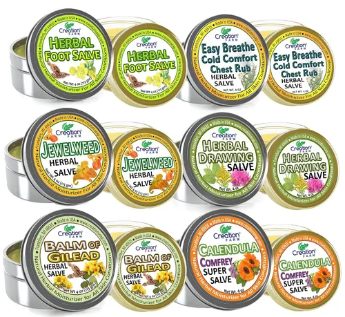 Miniatura 3 de Creation Farm Foot Salve Herbal Balm Cream - Balsamo pomada crema herba de Los pies con menta, árbol de té más 10 botánicos