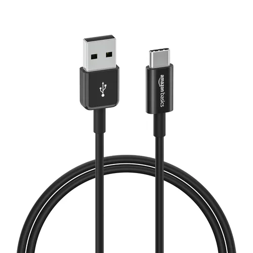 Amazon Basics - Cable de carga rápida USB-C a USB-A 2.0, velocidad de 480 Mbps, certificado USB-IF, para Apple iPhone 16/15, iPad, Samsung Galaxy,