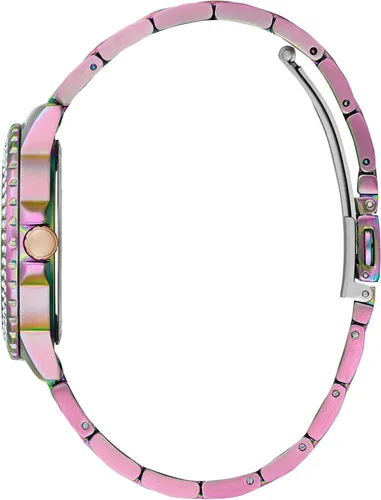Miniatura 2 de GUESS Ladies Sport Crystal Multifunction 36mm Watch White Dial Rose Gold-Tone Stainless Steel Case with Blue Silicone Strap