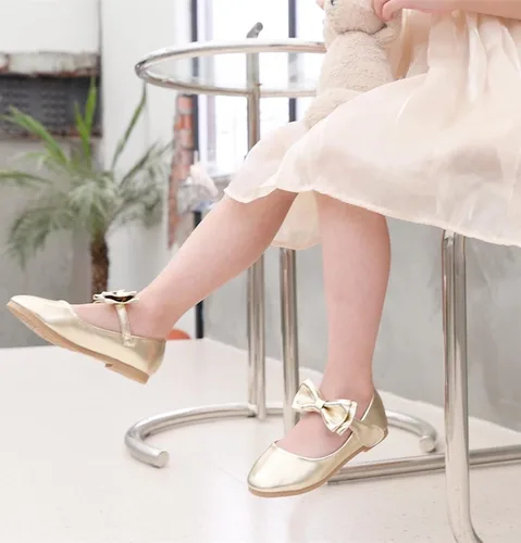 Miniatura 7 de DADAWEN Zapatos de vestir Mary Jane para niñas, con lazo frontal, bailarina, zapatos planos de princesa, boda, fiesta, escuela