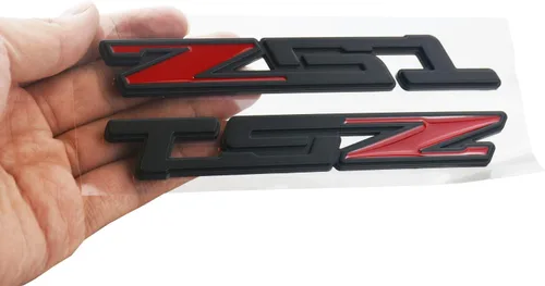 Miniatura 5 de 2 piezas Z51 emblema placa de identificación 3D reemplazo de letra para C5 C6 C7 Corvette (negro)