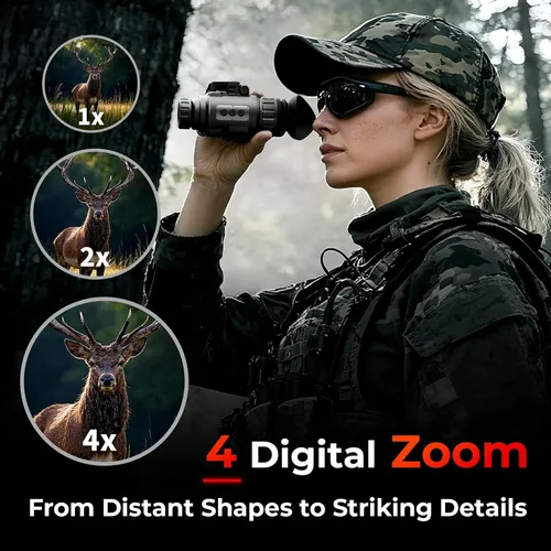 Miniatura 8 de GOYOJO GNG2K Monocular de visión nocturna – 2K / 60Hz Actualizar gafas digitales de visión nocturna, montaje en casco, NVG infrarrojo sigiloso
