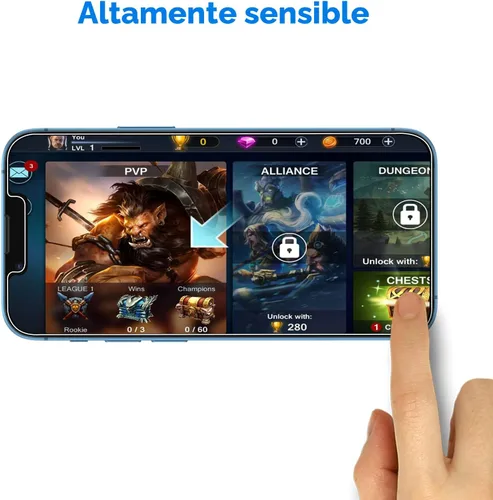 Miniatura 6 de JETech Protector de pantalla compatible con iPhone 13 y iPhone 13 Pro de 6.1 pulgadas, película de vidrio templado, paquete de 3