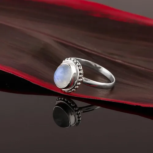 Miniatura 12 de 925 Sterling Silver Designer Ring Natural Gemstones & Brilliant Stones Handmade Bohemian Jewelry Healing Crystals Birthday Elegant Promise