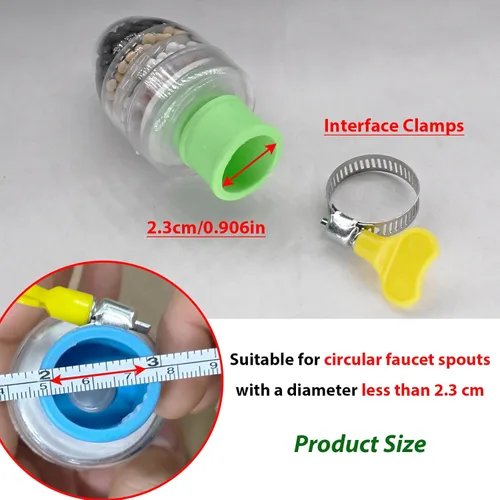 Miniatura 3 de 3 piezas de filtro de agua para grifo, filtros de cartucho de carbón activado de 6 capas, reemplazos de filtro de agua para grifo para fregadero