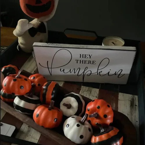 Miniatura 9 de Plantillas de otoño para pintar en madera Plantilla de calabaza reutilizable Plantillas de dibujo de Acción de Gracias Letrero grande