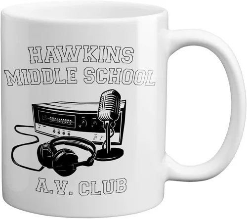 Miniatura 2 de Haase Unlimited Hawkins Middle School AV Club - Taza de 11 onzas
