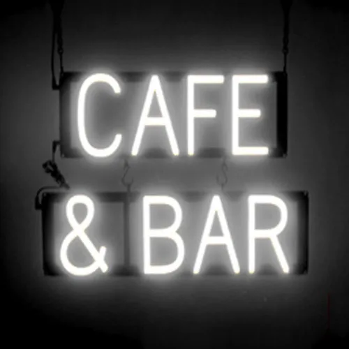 Miniatura 57 de SpellBrite Letrero WI-FI Letrero relacionado con café con aspecto de neón, fuente de luz LED azul 15.4 x 6.3 pulgadas
