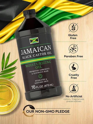 Miniatura 5 de Carlyle Aceite de ricino negro jamaicano, 16 onzas líquidas, 100% puro y natural, nutritivo e hidratante para el cabello, cuero cabelludo, piel