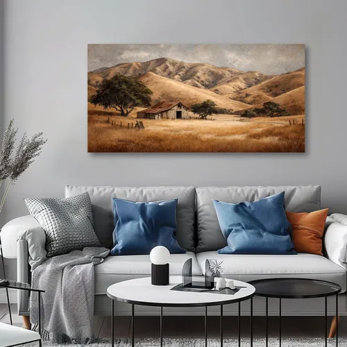Miniatura 4 de 30"x 60" Canvas Wall Art Rustic Farmhouse Vintage Barn Country Field Landscape Rolling Hills Framed Pictures Painting Print Large Wall Art for