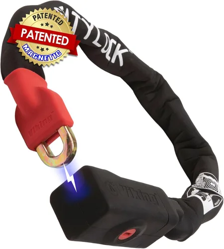 Miniatura 7 de Seatylock Viking - Cerradura de cadena para bicicleta con llave, magnética, patentada, clasificada segura, segura, antirrobo, cerradura inteligente