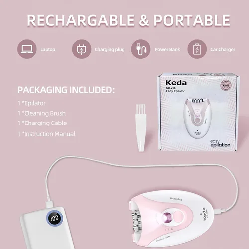 Miniatura 7 de Depiladoras para la cara de las mujeres con 2 velocidades Glabrouse Skin Depilator Face Trimmer Device Pluxy Hair Removal para depiladora facial