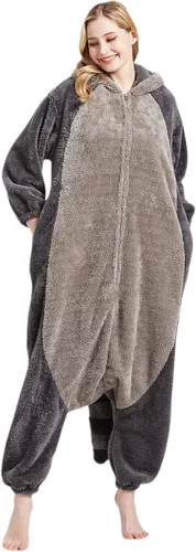 Miniatura 4 de DarkCom Raccoon Onesie Halloween Costume One Piece Unisex Adult Pajamas Women Men Sleepwear Christmas Pajamas