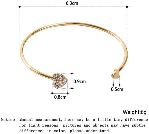 Miniatura 5 de Regalos de joyería de lujo pulsera de notas musicales de color dorado pulsera con dije de circonita de cristal para mujer