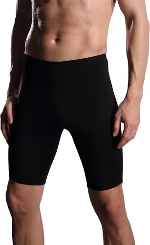 Miniatura 3 de Ausom Pantalones cortos térmicos para hombre, de cintura alta, sudatorios, quemar grasa, para moldear el cuerpo y perder
