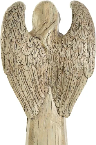 Miniatura 8 de Estatua de ángel de resina con pájaro, escultura de jardín al aire libre de 10 pulgadas para patio y césped, regalo conmemorativo impermeable