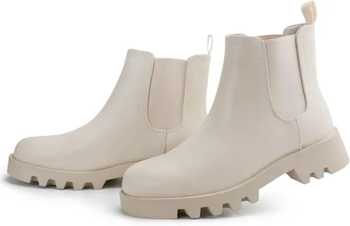 Miniatura 6 de firelli Botines Chelsea Combat para mujer, botines de invierno sin cordones