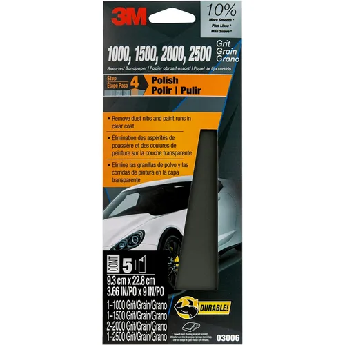 Miniatura 20 de 3M Wetordry - Papel de lija 32035, grano 800, 9 x 11 pulgadas, 5 hojas por paquete