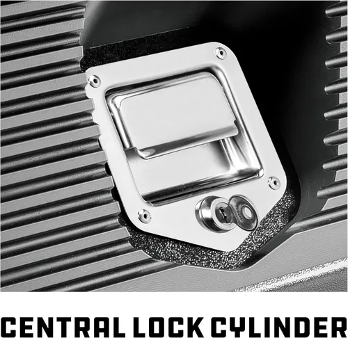 Miniatura 6 de Powerbuilt 240102 - Caja de herramientas portátil inclinada frontal de 26 pulgadas, acero de calibre 16, tapa magnética con cerradura resistente a