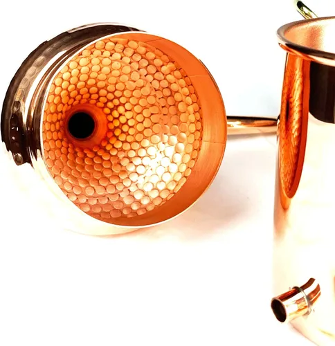 Miniatura 4 de Alambique de whisky alémbico expandible, destilería de cobre de medio litro, 2 litros/8.5 tazas