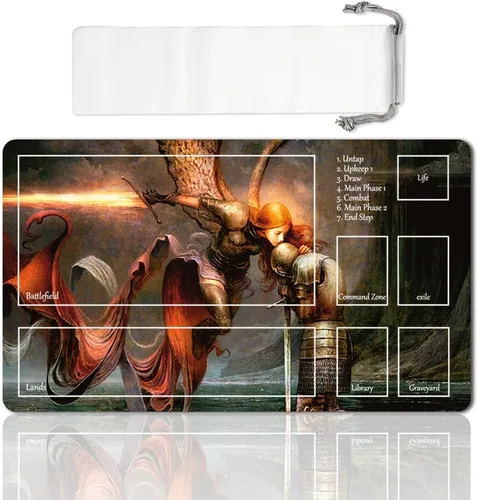 Miniatura 13 de Juego de mesa MTG Playmat Games Tamaño 60X35 cm CCG Compatible para TCG RPG CCG Play Mats (Ajani Steadfast-Zone)